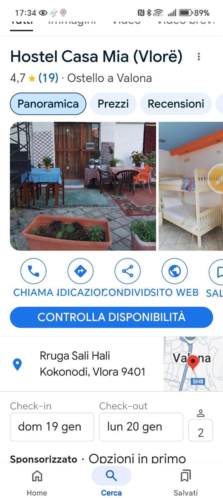 Casa Mia Vandrarhem Vlorë Rum bild